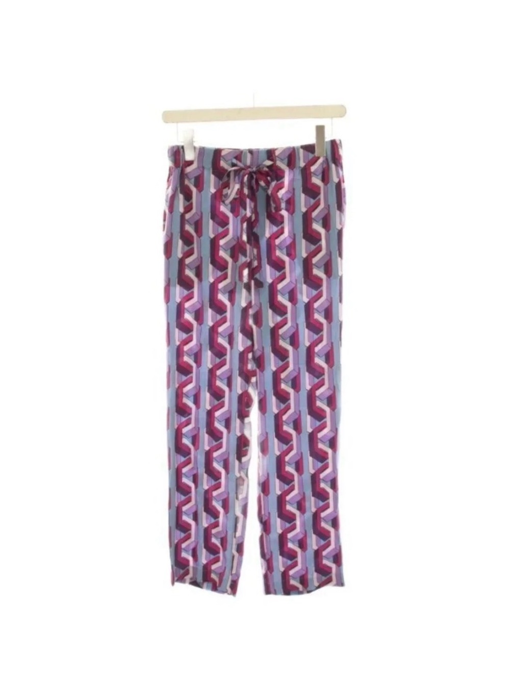 Gucci Purple Pink Geometric Cropped Pants